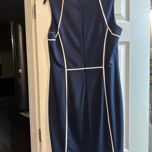 White House Black Market Navy Blue Dress - Picture 3 of 3